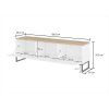 ALTO 247VPF41, TV stolik 3K, biely dub Mauvella biela 6
