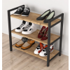 SHELVE 3 SR regál na topánky, borovica / čierna